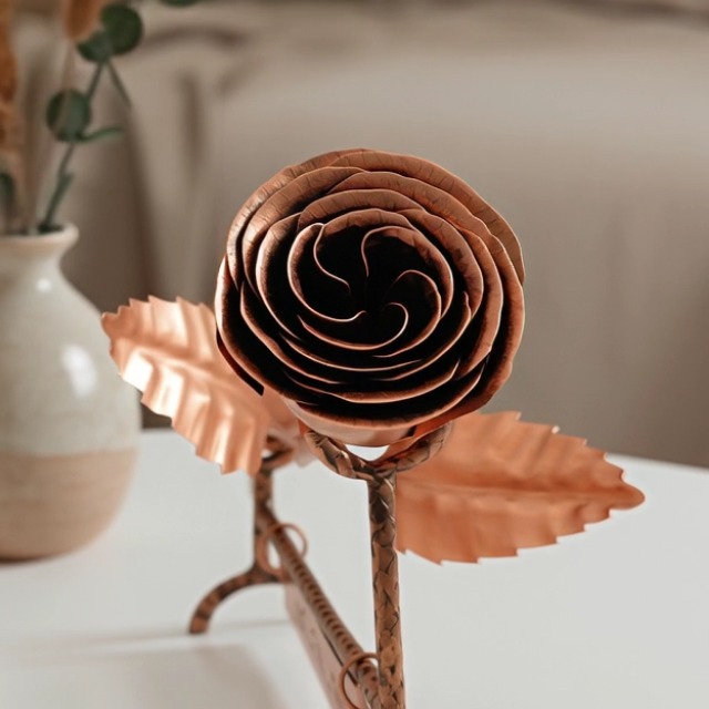 Amazon.com: Personalized Copper Rose with Stand - Custom Engraved